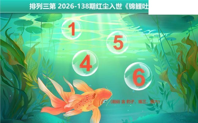 2026138期排列三 锦鲤吐胆图谜