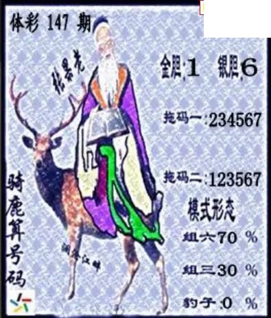 26年体彩P3147期 茶城沧江图谜