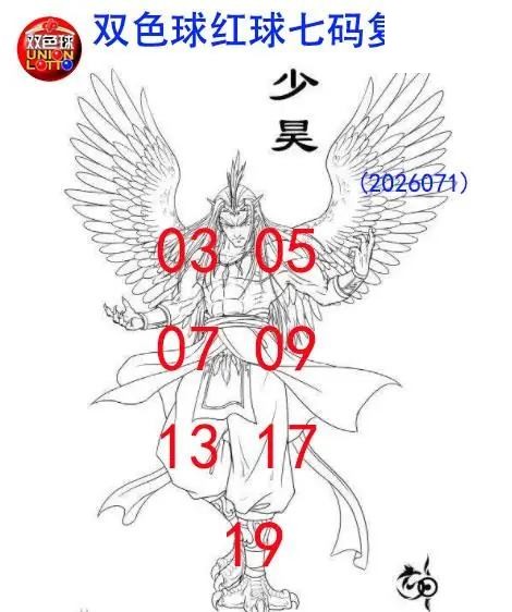 双色球2026年图迷071期 少昊七码复式图